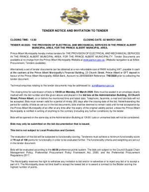 Tender Advert - Electrical Services .pdf