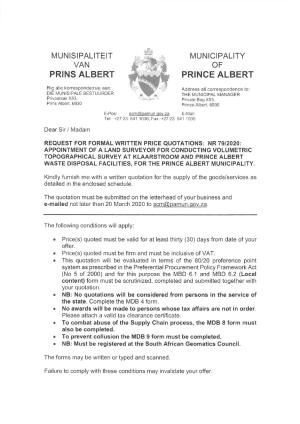 RFQ 79 of 2020 APPOINTMENT OF LAND SURVEYOR TO CONDUCT VOLOMETRIC TOPOGRAPHICAL SURVEYS IN MUNICIPAL AREA.pdf