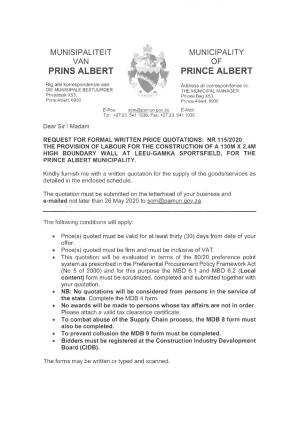 RFQ 115 of 2020 PROVISION OF LABOUR TO CONSTRUCT BOUNDARY WALL AT LEEU-GAMKA SPORTSFIELD.pdf