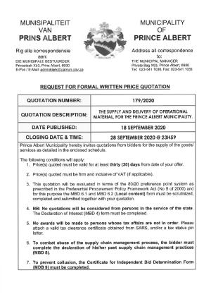 RFQ 179 of 2020 SUPPLY AND DELIVER OF OPERATIONAL MATERIAL.pdf