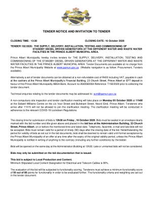 Tender Advert - Tender 192 of 2020 (Standby Generators - Prince ALbert Municipality).pdf