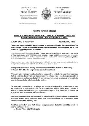 Tender Notice - Tender 246 of 2020 (Extension of Thusong Office for Municipal Offices).pdf