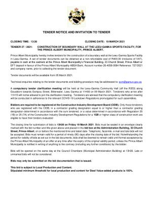 Tender Notice - Tender 27 of 2021 (Construction of Boundary Wall at Leeu-Gamka Sportsfield) FINAL.pdf