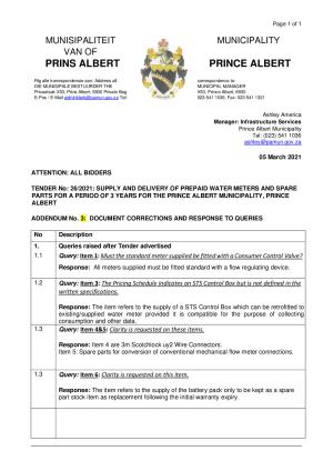 ADDENDUM 3 - CLARIFICATION (TENDER 26 OF 2021) 08.03.2021.pdf