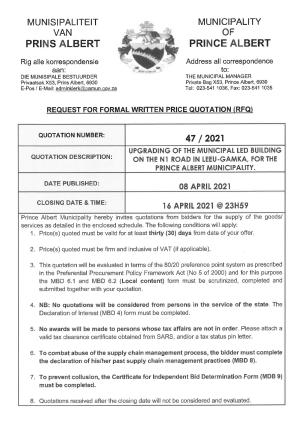 RFQ 47 of 2021 Upgrading of LED Building in Leeu-Gamka.pdf