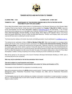 Tender Notice - Tender 54 of 2021 MAINTENANCE OF THE RO & UF WTP.pdf
