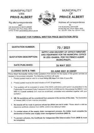 RFQ 73 of 2021 - Office Furniture Equipment LG Offices.pdf