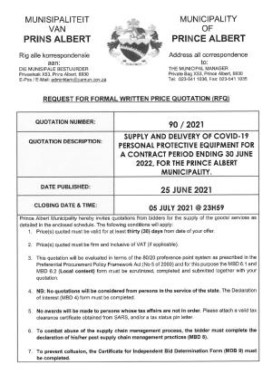 RFQ 90 of 2021 - Covid-19 Personal Protective Equipment.pdf