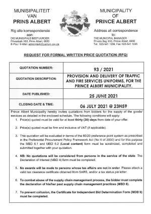 RFQ 93 of 2021 - Traffic and Fire Services Uniforms (RFQ DOCUMENT).pdf