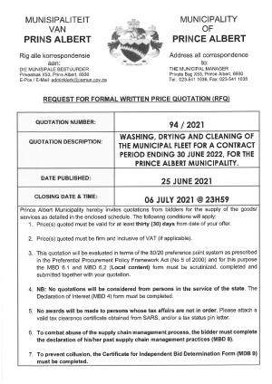 RFQ 94 of 2021 - Washing, drying and cleaning of municipal fleet (RFQ DOCUMENT).pdf