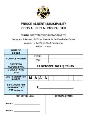 Prince Albert Mun - RFQ 137 of 2021 (HDPE Pipe Material for KWUA Furrow upgrade).pdf