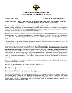 Prince Albert Mun - Tender Notice - Tender 142 of 2021 (Upgrading of server, equipment and licences).pdf