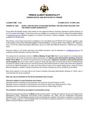 Prince Albert Mun - Tender Notice - Tender 58 of 2021 (Material for netball court ablutions).pdf