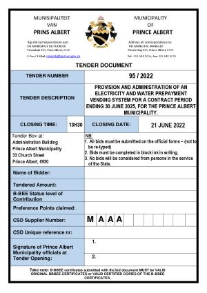 Tender Document - Prince Albert ( Tender 95-2022 Prepaid Vending System).pdf