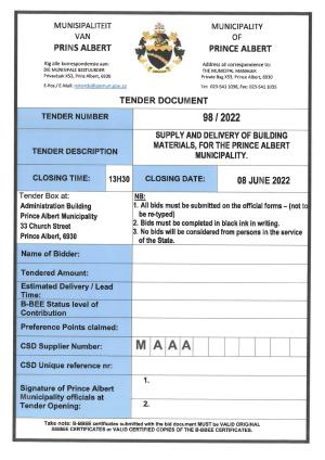 Tender Document - Prince Albert Municipality (Tender 58-2022 Building Materials).pdf