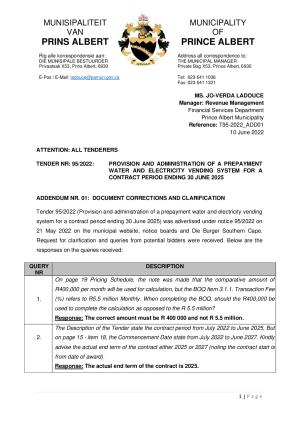 Addendum - Tender 95-2022 (Document corrections and queries).pdf