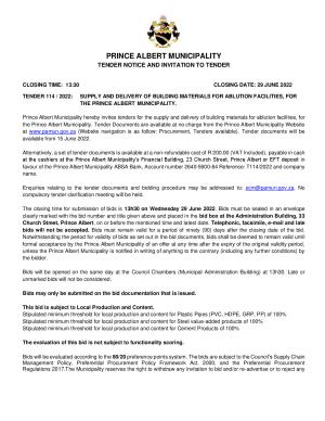 Prince Albert Mun - TENDER NOTICE - Tender 114-2022 Building Materials for ablution facilities.pdf