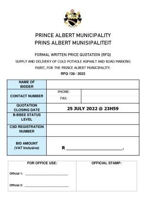 Prince Albert Mun - RFQ 138 of 2022 (Cold Pothole Asphalt & Road Marking Paint).pdf