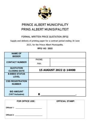 PRINCE ALBERT MUN - RFQ 142 of 2022 (Printing Paper until 30 June 2023).pdf