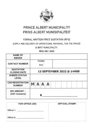 Prince Albert Mun - RFQ DOCUMENT - RFQ 166 of 2022 (Operational Material)Sc.pdf
