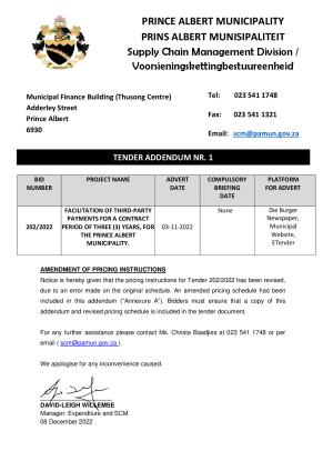 PRINCE ALBERT MUN - Tender Addendum Nr. 01 - Tender 202_2022 (Third-party payments).pdf