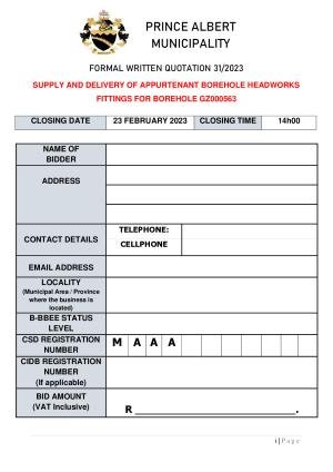 Prince Albert Mun - RFQ 31 of 2023 (Borehole Headwork Fittings) BID DOCUMENT.pdf