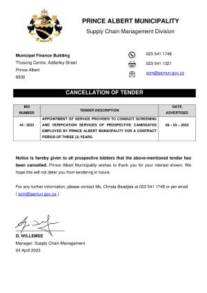 Cancellation of Tender 44_2023 (Vetting and verifications) - 04.04.2023.pdf