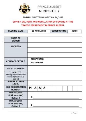 Prince Albert Mun - BID DOCUMENT (RFQ 86 of 2023 - Traffic Dept Fencing).pdf