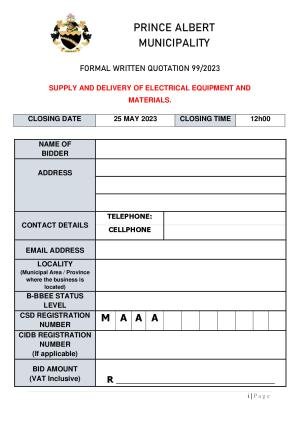Prince Albert Mun - BID DOCUMENT (RFQ 99_2023 - Electrical Equipment).pdf