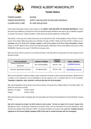 Prince Albert Mun - TENDER DOCUMENT (Tender 103_2023 & Notice).pdf