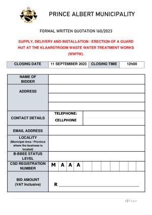 Prince Albert Mun - BID DOCUMENT (RFQ 160_2023 - Guard Hut).pdf