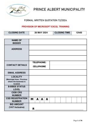 Prince Albert Mun BID DOCUMENT - RFQ 72_2024 _Excel training.pdf