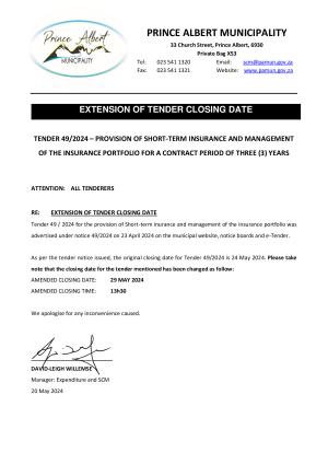 EXTENSION OF CLOSING DATE - Tender 49_2024 (Short-term insurance).pdf