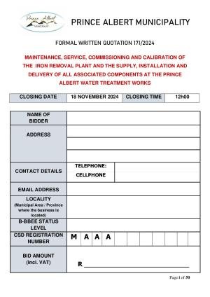 PAMun Bid Document - RFQ 170_2024 Iron Removal Plant maintenance.pdf