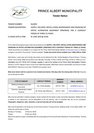 PAMun Tender Notice TD56_2025 - Office Automation Equipment (Printers).pdf