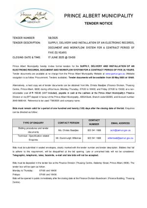 PAMun Tender Notice TD58_2025 - Electronic, Document & Workflow System.pdf