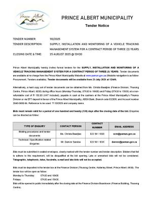 PAMun Tender Notice TD110_2025 - Vehicle Tracking Services.pdf