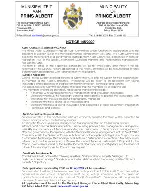 Vacancy - Audit Committee Member Prince Albert Municipality.pdf
