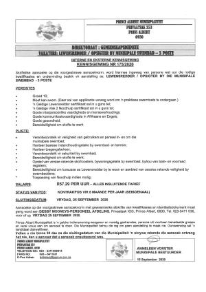 175-2020 Vakature Lewensredder  Opsigter by Munisipale Swembad - 3 - Sept 2020.pdf