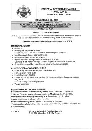 KENNISGEWING NR 92 -2023 ALGEMENE WERKER - STORTINGSTERREIN.pdf