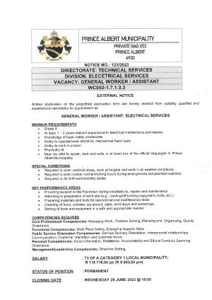 General Worker  Assistant Electrical Services.pdf