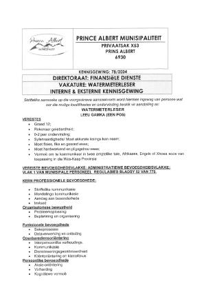 Kennisgewing 78-2024 - Watermeterleser Leeu Gamka.pdf