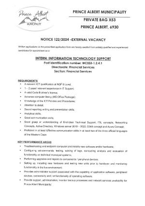 Notice nr 122 - 2024  Intern - Information Technology Support.pdf