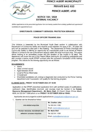 Vakature - Peace Officer Training.pdf