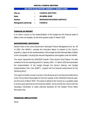 Council Item_Section 52(d) Quarterly Financial Report ending 31 March 2025