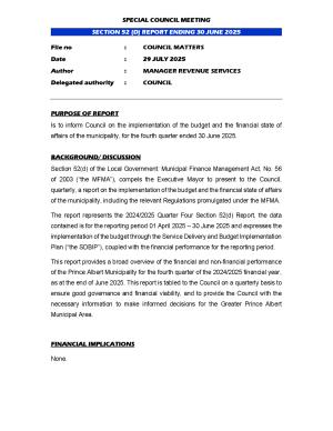 Council Item_ Section 52(d) Quarterly Financial Report ending June 2025