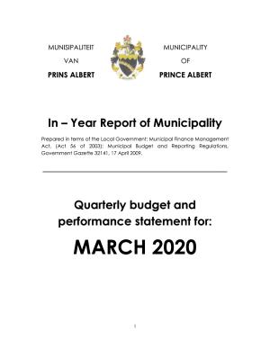 Section 52(d) Report - Quarter 3 January to March 2020
