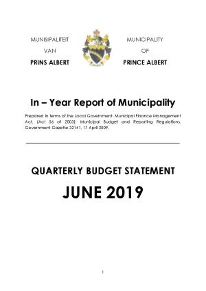 Section 52(d) Report - Quarter 4 April to June 2019