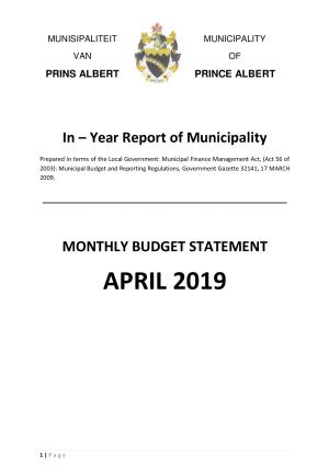 Monthly Report_April 2019