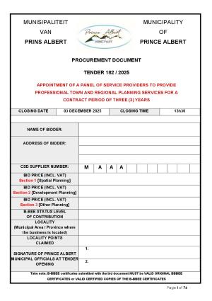 PAMun Tender Document TD182_2025 - Town & Regional Planning Services